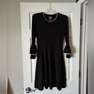 Vince Camuto Black Dress with‎ White Accents